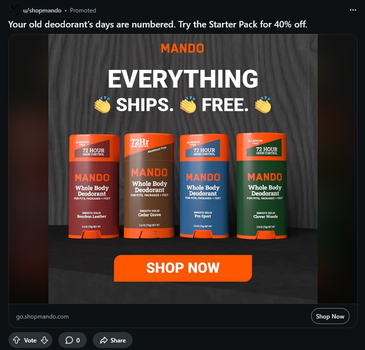 Sundial Brands campaigns first seen Mar 2026.