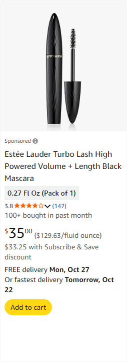 Estee Lauder Cosmetics campaigns first seen Oct 2025.