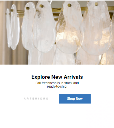 Arteriors Home campaigns first seen Sep 2025.