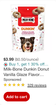 Milk Bone campaigns first seen Nov 2025.