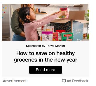 Thrive Market campaigns first seen Jan 2025.