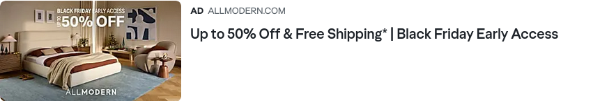 AllModern campaigns first seen Oct 2025.