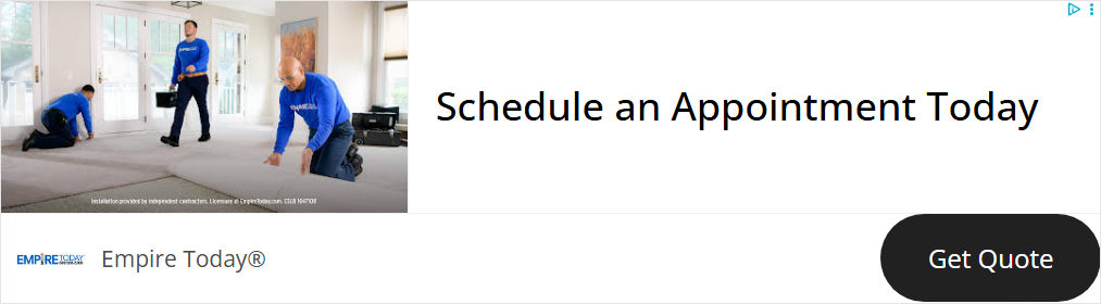 Empire Today campaigns first seen Aug 2025.