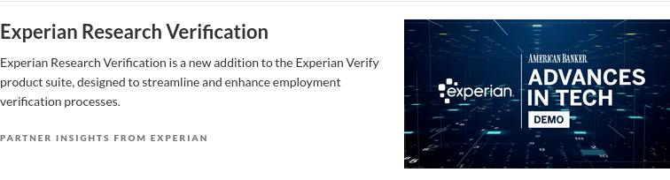 Experian Information Solutions campaigns first seen Aug 2025.