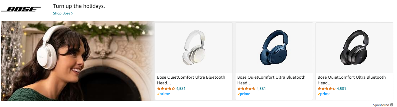 Bose campaigns first seen Dec 2024.