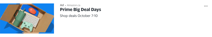 Amazon.ca campaigns first seen Sep 2025.