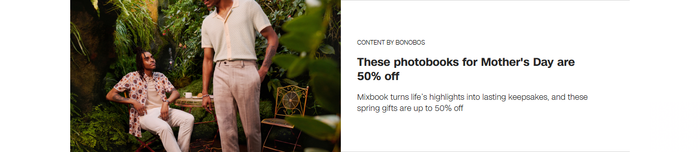 Bonobos campaigns first seen Apr 2025.