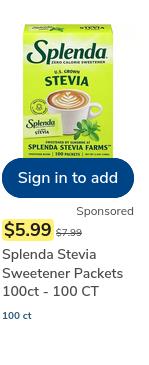 Splenda campaigns first seen Apr 2025.