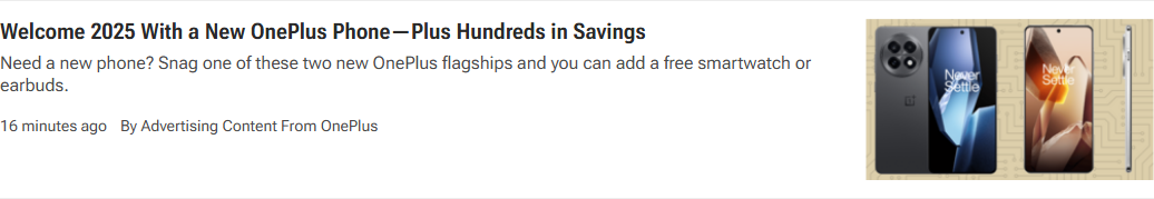 OnePlus campaigns first seen Jan 2025.