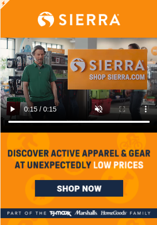 Sierra Trading Post campaigns first seen Sep 2025.