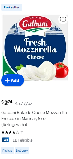 Galbani campaigns first seen Feb 2025.