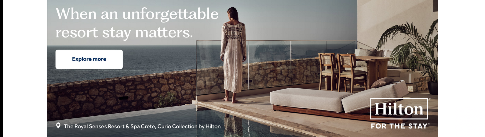 Curio Collection by Hilton campaigns first seen Jun 2025.