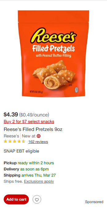 Reese's campaigns first seen Mar 2025.