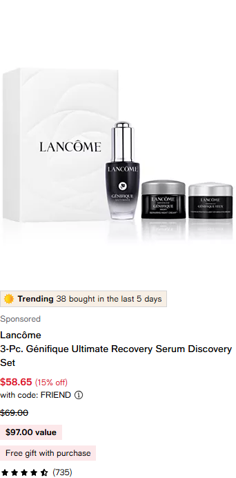 Lancome Paris campaigns first seen Jun 2025.