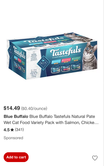 Blue Buffalo campaigns first seen Apr 2025.