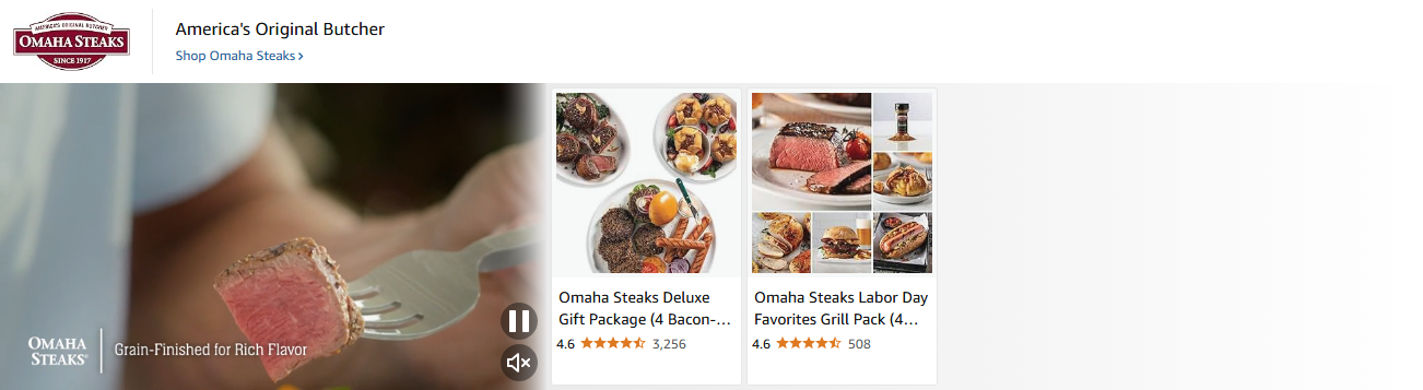 Omaha Steaks International campaigns first seen Sep 2025.