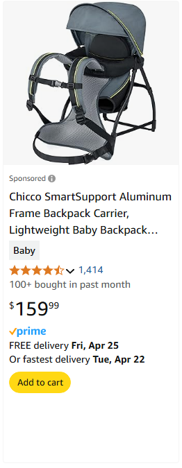 Chicco campaigns first seen Apr 2025.