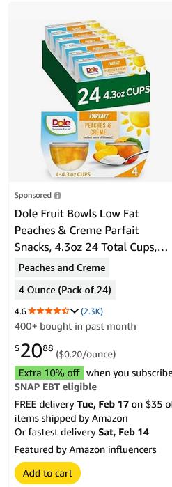 Dole campaigns first seen Feb 2026.