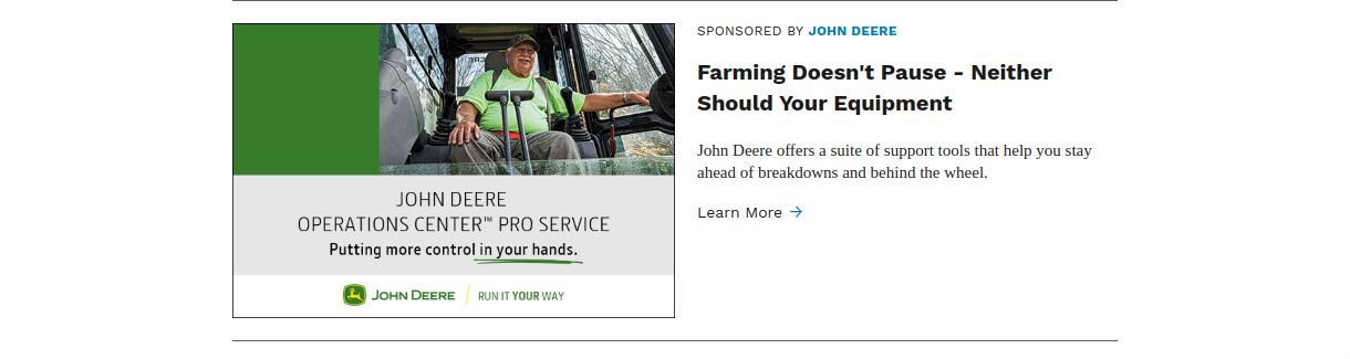 Deere  campaigns first seen Aug 2025.