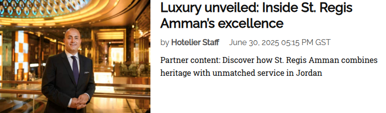 St. Regis campaigns first seen Jul 2025.