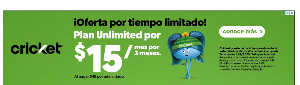 Cricket Wireless campaigns first seen Dec 2024.