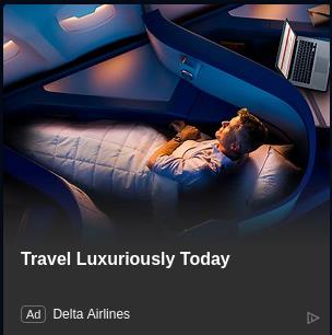 Delta Air Lines campaigns first seen Feb 2026.