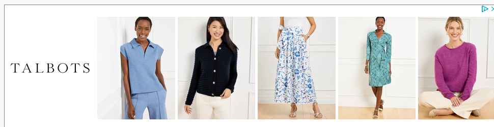 Talbots campaigns first seen Apr 2025.