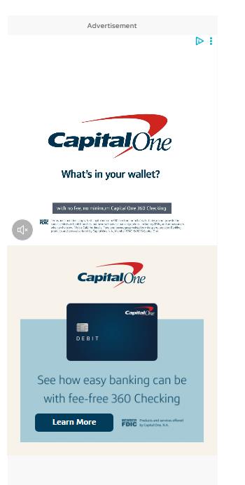 Capital One Consumer Credit & Debit Cards campaigns first seen Aug 2025.