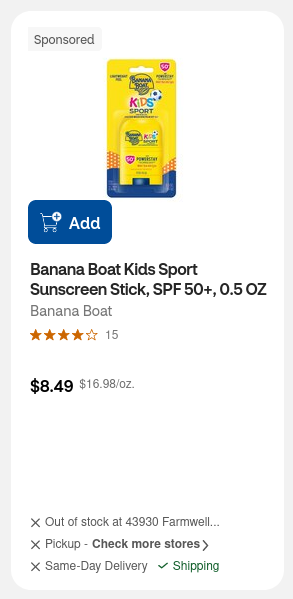 Banana Boat campaigns first seen Jun 2025.