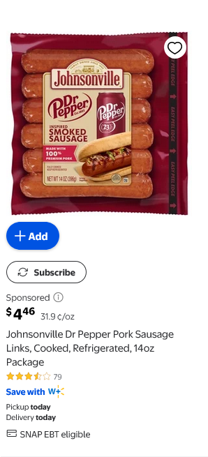 Johnsonville campaigns first seen Apr 2026.