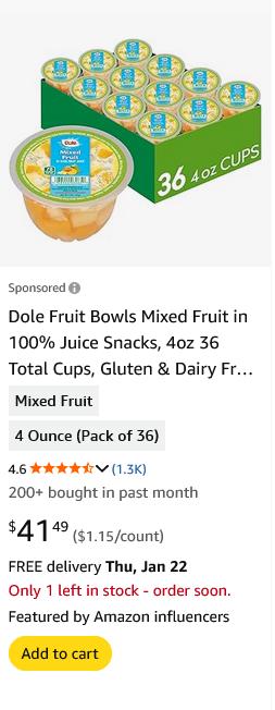 Dole Food campaigns first seen Jan 2026.