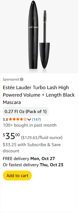 Estee Lauder Cosmetics campaigns first seen Oct 2025.