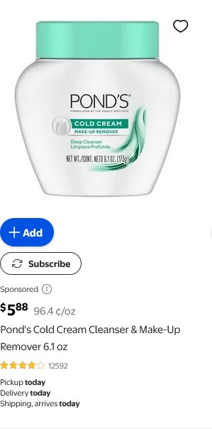 Pond's campaigns first seen Sep 2025.