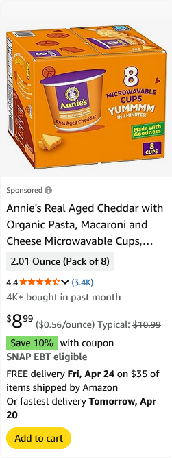Annie's Homegrown campaigns first seen Apr 2026.