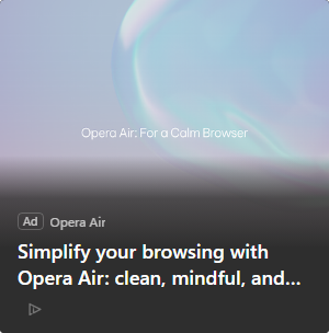 Opera Browser campaigns first seen Feb 2025.