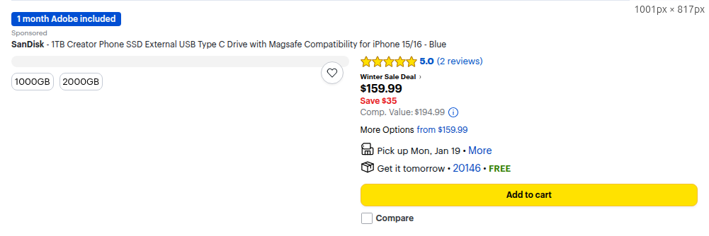 Western Digital campaigns first seen Jan 2026.