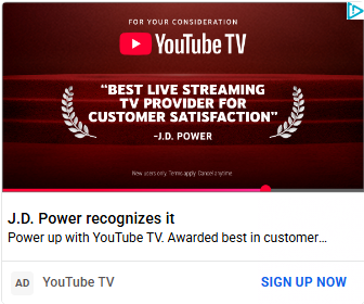 YouTube TV campaigns first seen May 2025.