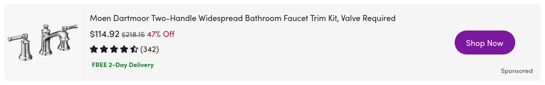 Moen campaigns first seen Jul 2025.