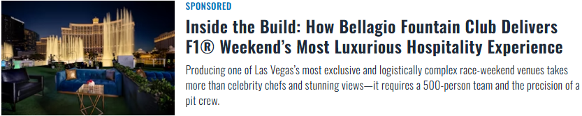 Bellagio Las Vegas campaigns first seen Jun 2025.