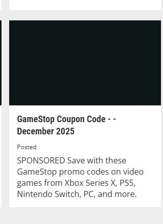 GameStop campaigns first seen Dec 2025.