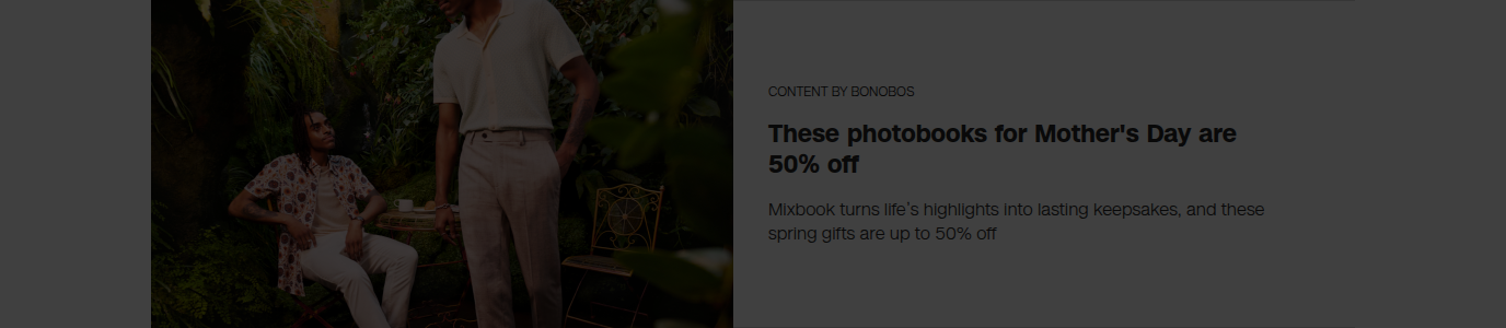 Bonobos campaigns first seen Apr 2025.