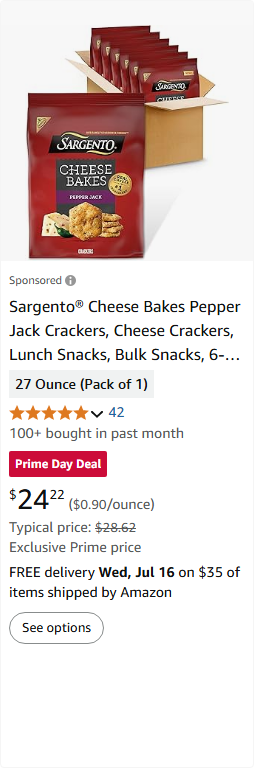 Sargento Foods campaigns first seen Jul 2025.