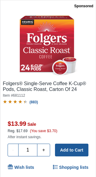 Folger's campaigns first seen May 2025.