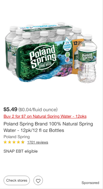 Poland Spring campaigns first seen Jan 2025.