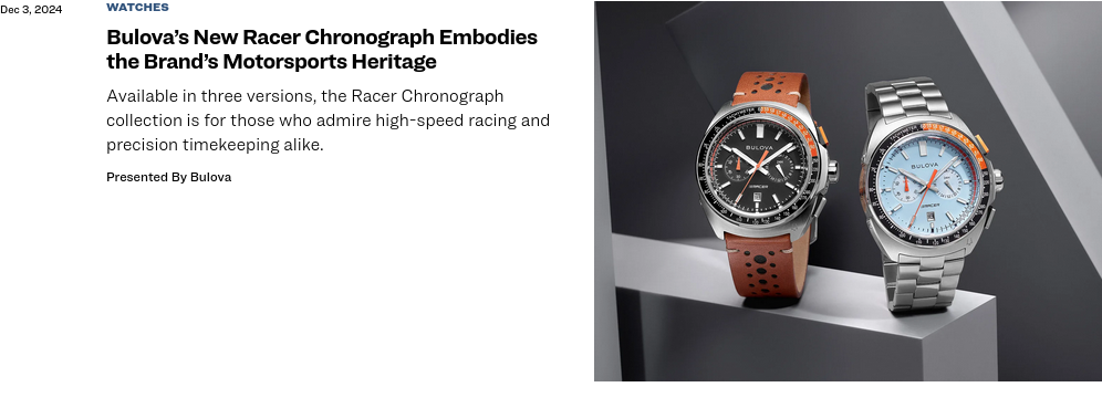 Bulova campaigns first seen Dec 2024.