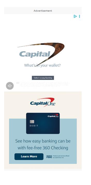 Capital One Consumer Financial Services campaigns first seen Aug 2025.