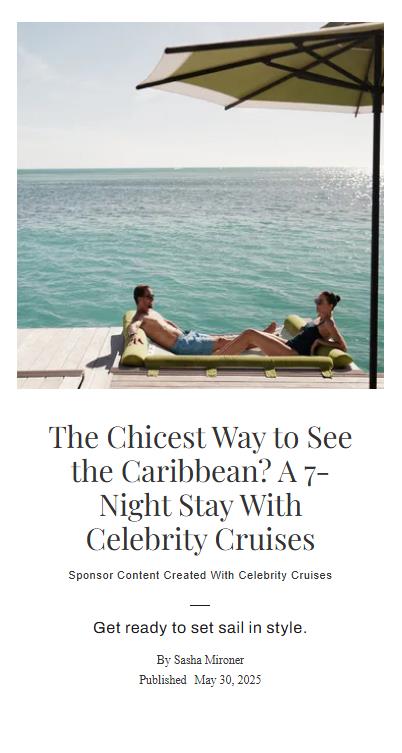 Celebrity Cruises campaigns first seen Jan 2026.