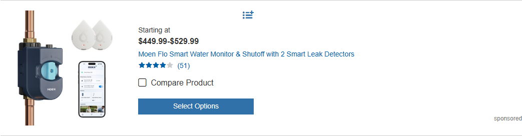 Moen campaigns first seen Feb 2025.