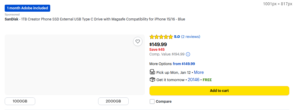 Western Digital campaigns first seen Jan 2026.