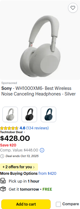 Sony Portable MP3 Players & Personal Speakers campaigns first seen Oct 2025.